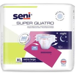 Scutece pentru Adulti Seni Super Quatro XL, 10 Bucati