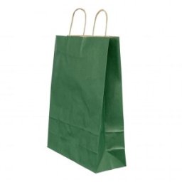 Pungi Natur Colorate Verde Inchis, 25 x 14 x 30 cm, 100 Bucati