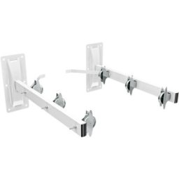 Set 2 Suporti Otel pentru Uscator Rufe, 3 Randuri de Sarme, Finisaj Alb