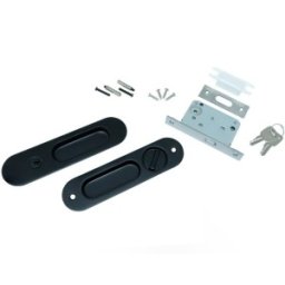 Set Maner si Broasca pentru Usi Glisante, Model Clifden, Finisaj Negru