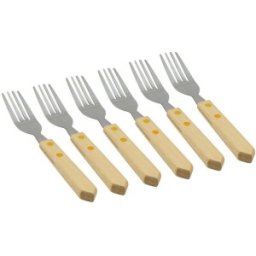 Furculita cu Maner din Lemn, 5 Bucati, Perfect Home