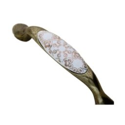 Set 2 x Maner Ceramica Model W0520, 96 mm, Finisaj Antic Auriu/Model Orient