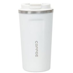 Set 2 x Termos cu Interior din Inox, Capacitate 380 ml, Indicator Temperatura, Alb