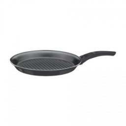 Set 2 x Tigaie Grill Neagra, Rotunda, Diametru 28 cm