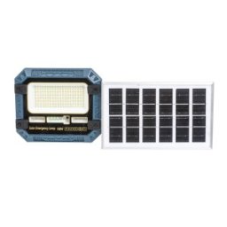 Set 2 x Proiector LED, IP66, Telecomanda, 100W, Panou Separat, Incarcare Solara