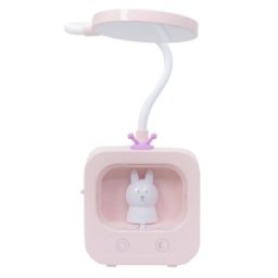Set 2 x Lampa de Birou Copii, Model Televizor, 3 Tipuri de Lumina, Roz