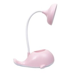 Set 2 x Lampa de Birou Copii, Model Delfin, Putere 3W, 3 Tipuri de Lumina, Roz