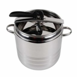 Set 2 x Oala Inteligenta din Inox, Sub Presiune, cu Capac, 12 l, Argintiu