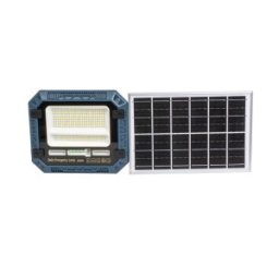 Set 2 x Proiector LED, IP66, Telecomanda, 200W, Panou Separat, Incarcare Solara
