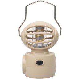 Set 2 x Felinar Model Robotel, Putere 30W, Inaltime 14 cm, USB, 4 Moduri Intensitate Lumina, Crem