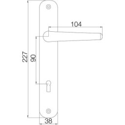 Set 2 x Maner Usa Interior + Sild P, 90, Alb, Feroneria