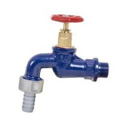 Set 2 x Robinet din Fonta, Dublu, 3/4 inch, Albastru