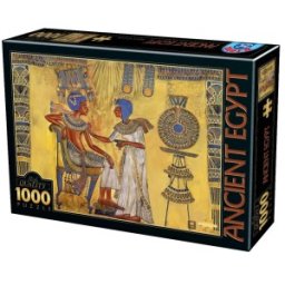 Puzzle 1000 Piese, Egiptul Antic – Tutankhamon si Ankhesenamun, D-toys