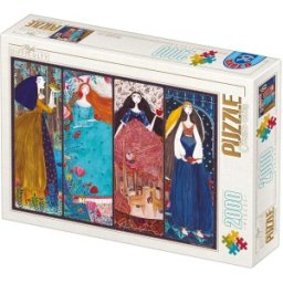 Puzzle 2000 Piese, Kurti Andreea– 4 Povesti Celebre, D-toys