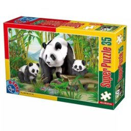Super Puzzle pentru Copii, 35 Piese, Ursi Panda