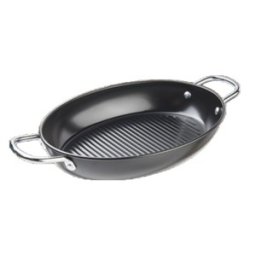 Tigaie Gratar din Otel, cu Invelis Antiaderent, 2 l, 30 x 21 x 5.50 cm, Neagra, Grunberg