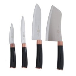 Cutite Bucatarie, Otel Inoxidabil, Maner Plastic, 4 Bucati, Grunberg