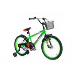 Bicicleta pentru copii, Neagra / Verde, Marime Roti 16 Inch, Splendor