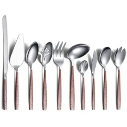 Tacamuri, 18/0 Inox, Argintiu/Maro, 10 Bucati, Berglander