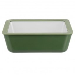 Vas Sticla Termorezistenta cu Capac Sticla, Verde, Capacitate 2.6 l, Lexi Home