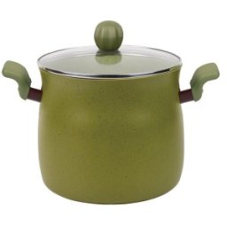 Set 2 x Oala Aluminiu cu Capac, 3.70 l, Interior Anti-aderent, Plita Inductie, 18 x 16.50 cm, Verde, Grunberg