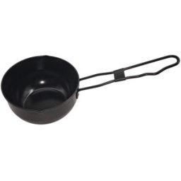 Set 2 x Cratita din Otel, Invelis Antiaderent, Maner Rabatabil, 12 cm, 0.56 l, Neagra, Grunberg