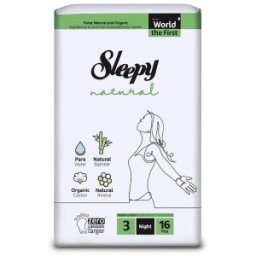 Set 2 x 16 Absorbante Sleepy Natural Super Eco Night
