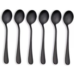 Set 2 x 6 Linguri din Inox, Negre, Berglander