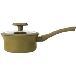 Set 2 x Cratita Aluminiu, Capac, 16 cm, 1 l, Interior Anti-aderent, Compatibila Plita Inductie, Verde, Grunberg