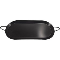 Set 2 x Tava din Otel, cu Invelis Antiaderent, pentru Aragaz sau Gratar, 44 x 22 cm, Neagra, Grunberg