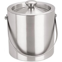 Set 2 x Frapiera pentru Gheata, Capacitate 1.5 l, Inox, cu capac, Perete Dublu, Grunberg