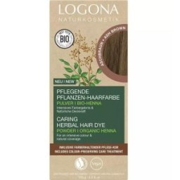 Vopsea de Par Pulbere, Bio, pe Baza de Plante, Saten Cenusiu, 100 g, Logona