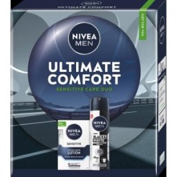 Caseta Cadou Barbati Nivea Men Ultimate Comfort, After Shave 100 ml, Deodorant Spray 150 ml