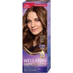 Vopsea de Par Permanenta Wellaton 6/374 Ciocolatiu Inchis, 110 ml