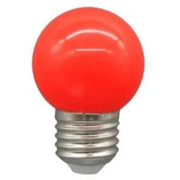 Becuri LED pentru Ghirlanda Luminoasa, G45, 3W, Rosu, E27, Well, 10 Bucati