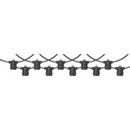 Ghirlanda Alley 10x E27 Well, IP65, Negru, Lungime 6.5 m, Conductor 2 x 0.75 Cupru