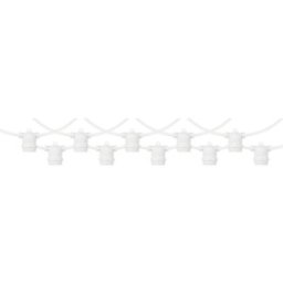 Ghirlanda Alley 15x E27 Well, IP65, Alb, Lungime 16.5 m, Conductor 2 x 0.75 Cupru