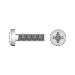 Surub Cap Bombat Locas Cruciform 7985 Inox A2-M6 X 16