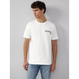 s.Oliver Tricou barbati la baza gatului, Regular fit, cu imprimeu Ford®, Alb (SELECTATI MARIMEA: S)