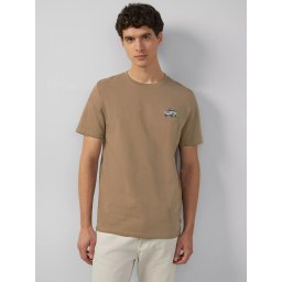 s.Oliver Tricou barbati la baza gatului, Regular fit, cu imprimeu Ford®, Maro (SELECTATI MARIMEA: S)