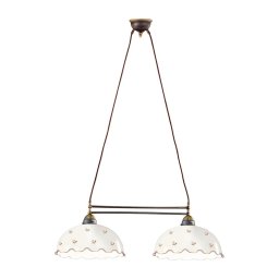 Kolarz 731.82.161 - Lustră suspendată pe cablu NONNA, 2xE27/75W/230V, decor floral, aur roz