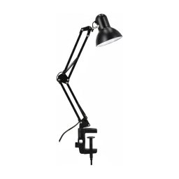 Lampă de birou cu clemă, 1xE27/60W/230V, neagră