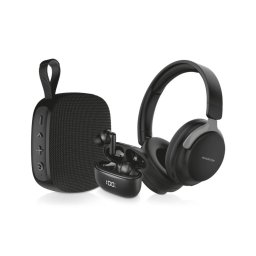 Aligator AUC001 – Audio Combo 3 în 1: căști supraauriculare, căști in-ear și difuzor