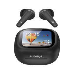 Aligator ATR10BK- Căști wireless cu funcție de traducere 2 în 1, Pods Translate 470 + 2x 40 mAh