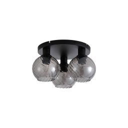 Searchlight 44521SM - Plafonieră RADIANCE, 3 x E27, 60 W, 230 V, Ø 37,5 cm, neagră
