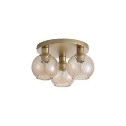 Searchlight 44521CP - Plafonieră RADIANCE, 3 x E27, 60 W, 230 V, Ø 37,5 cm, auriu