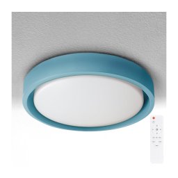 Brilagi-LED Plafonieră LED dimabilă MATTEO, 48 W, 230 V, 3000-6500K, Ø 41 cm, turcoaz + telecomandă