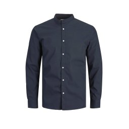 JACK & JONES Cămaşă Jjjoe Ls Plain Mao 12205921 19-3923 TCX navy blazer