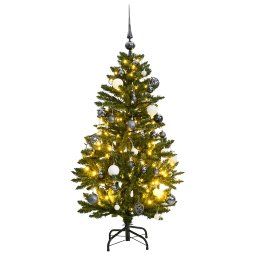Brad Craciun artificial articulat cu 150 LED-uri/globuri 150 cm GartenMobel Dekor