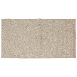 Covor Natural si Alb 60 x 110 cm Iuta GartenMobel Dekor